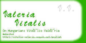 valeria vitalis business card